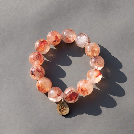 ヘマタイトクォーツ｜大粒15mm＋ 天然石パワーストーンブレスレット（高エネルギー浄化ストーン）