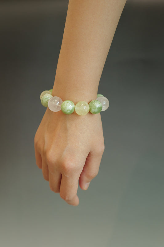 Jade Punch（ジェイドパンチ）天然石ブレスレット　パワーストーン　レモンクォーツ　ローズクォーツ