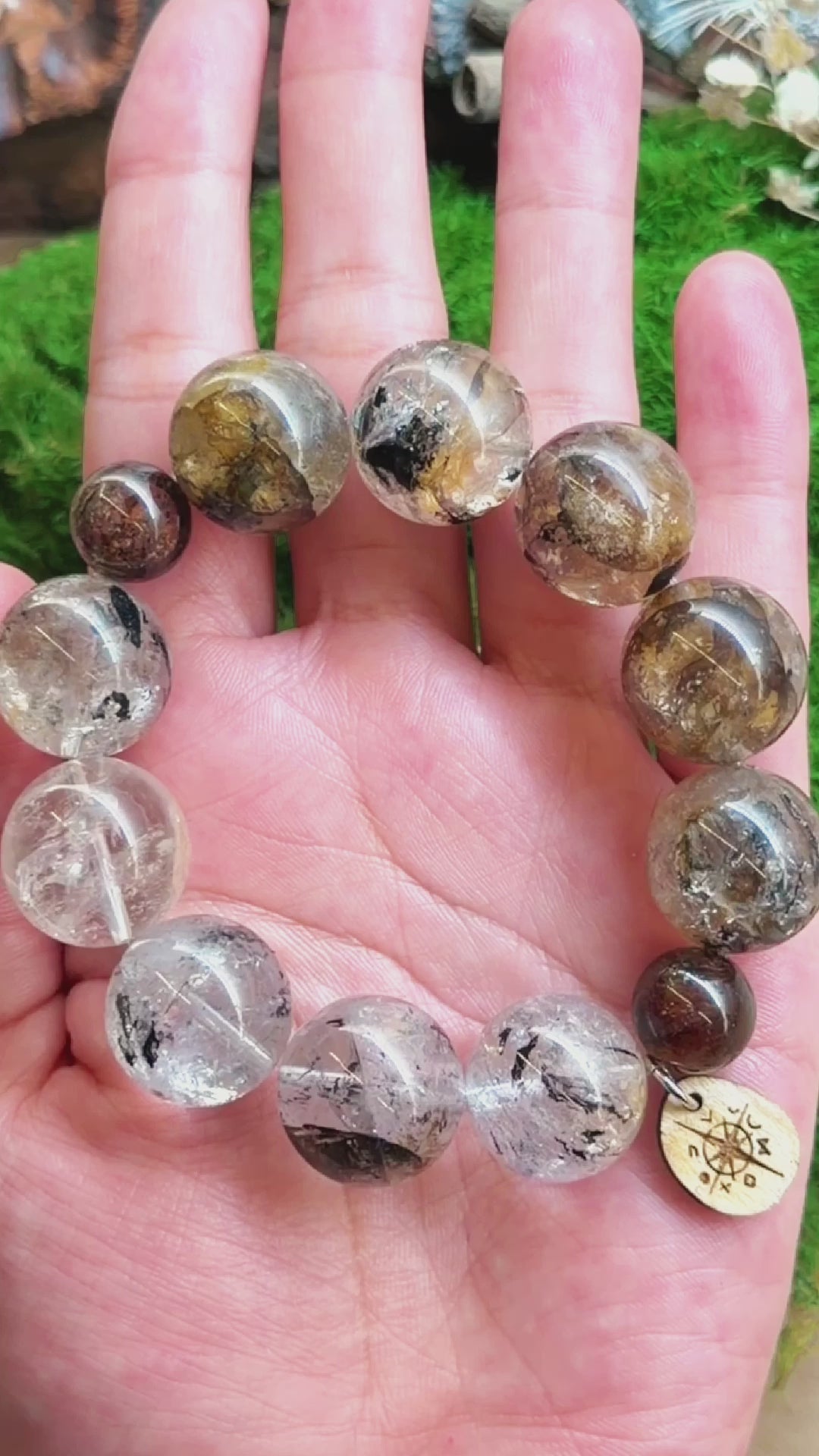 Lumen et Tenebrae　希少ハーキマーダイヤモンド　天然石ブレスレット　パワーストーン　